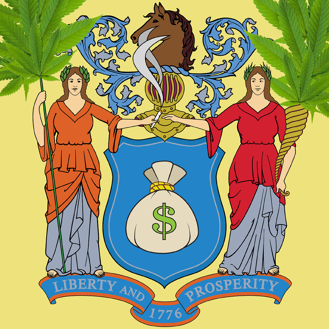 Marijuana business in New Jersey illustration by John Kuczala