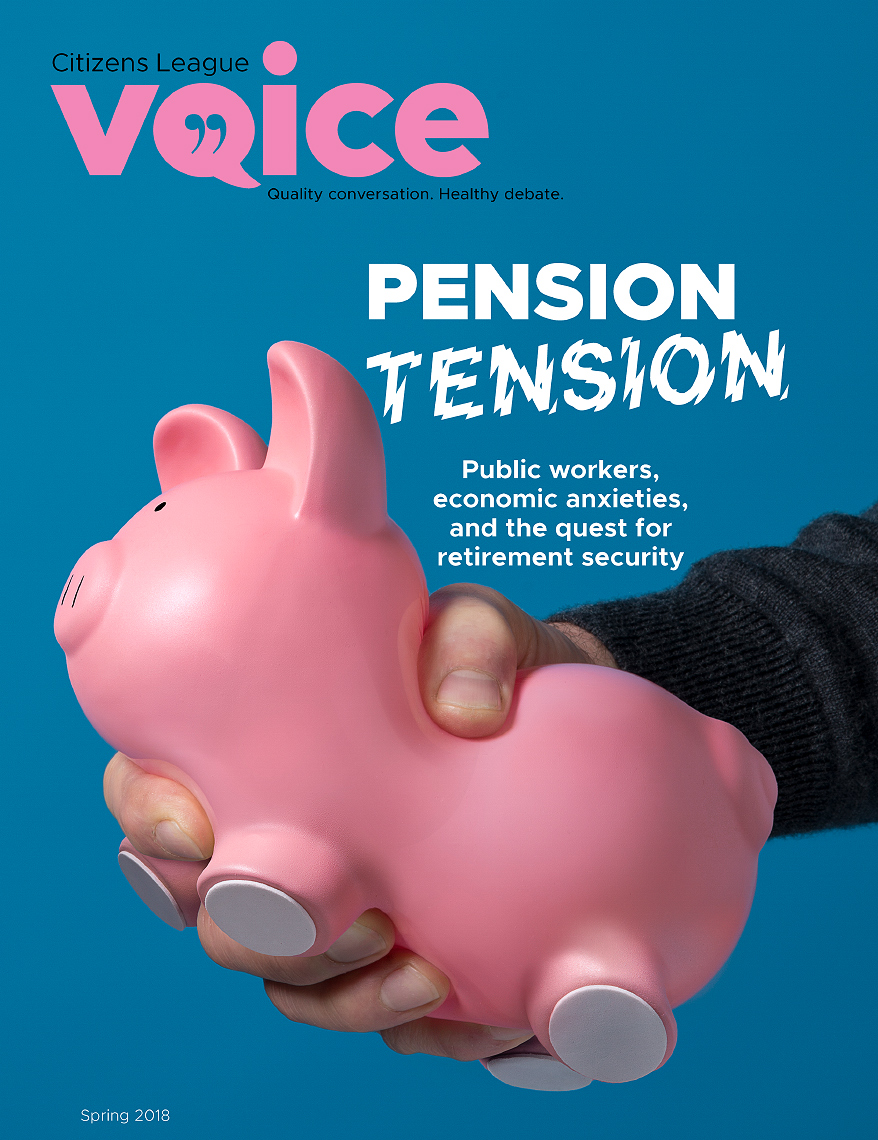 Retirement pension anxiety photo-illustration by John Kuczala