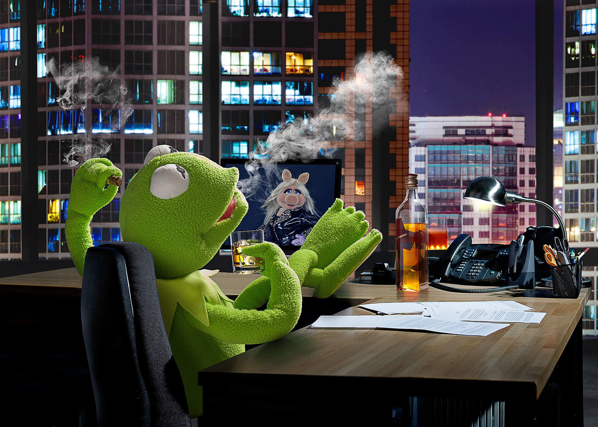 Muppet business office romance photo-Illustration by John Kuczala