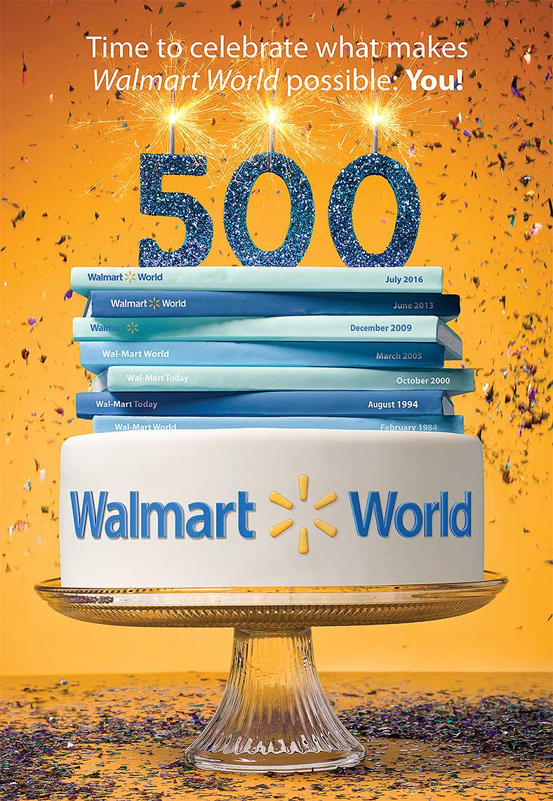 Walmart World anniversary photo-illustration by John Kuczala