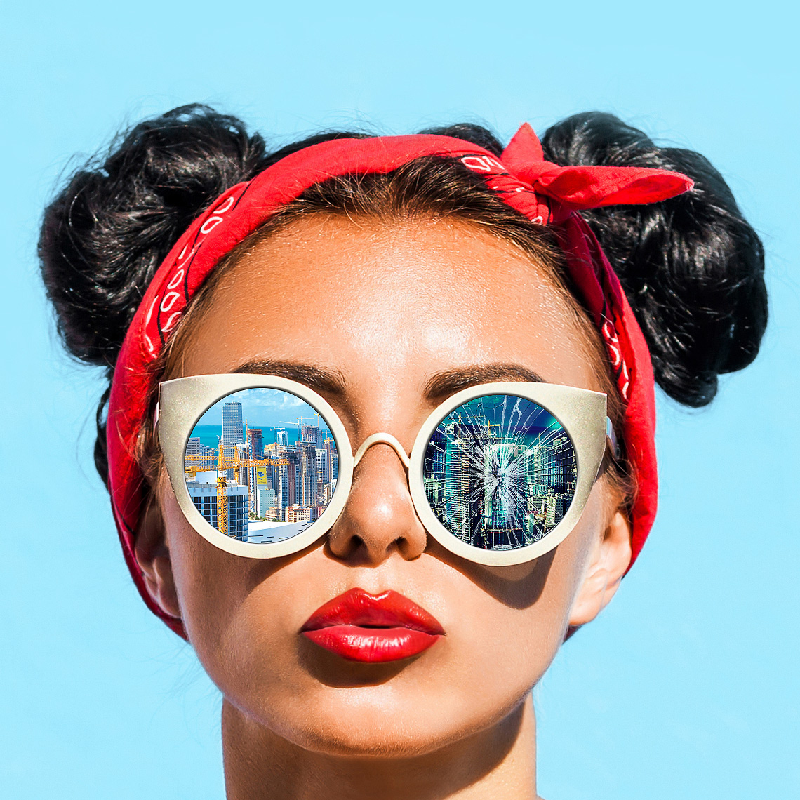 Florida real estate business photo-illustration by John Kuczala