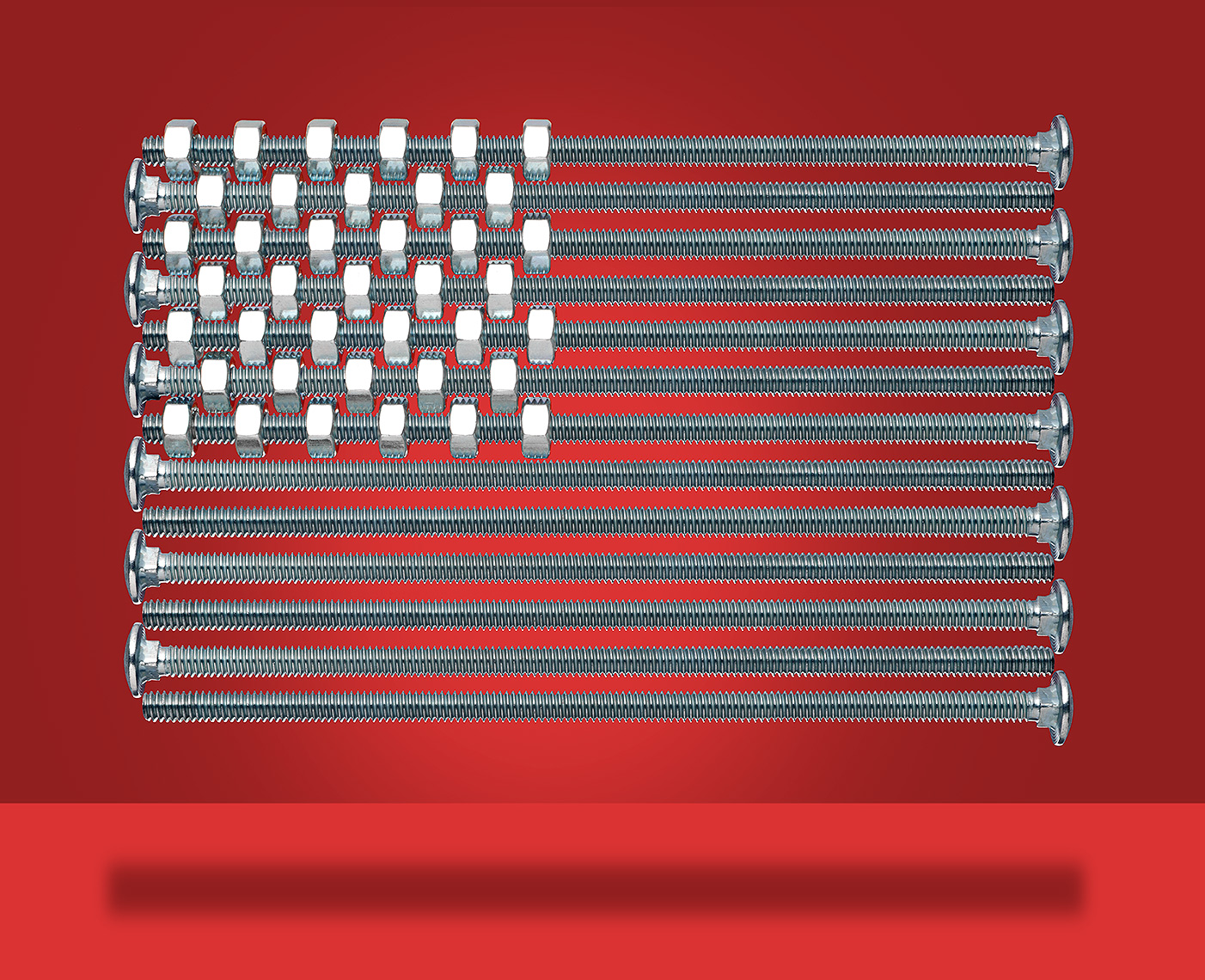 United States flag made of nuts and bolts photo by John Kuczala