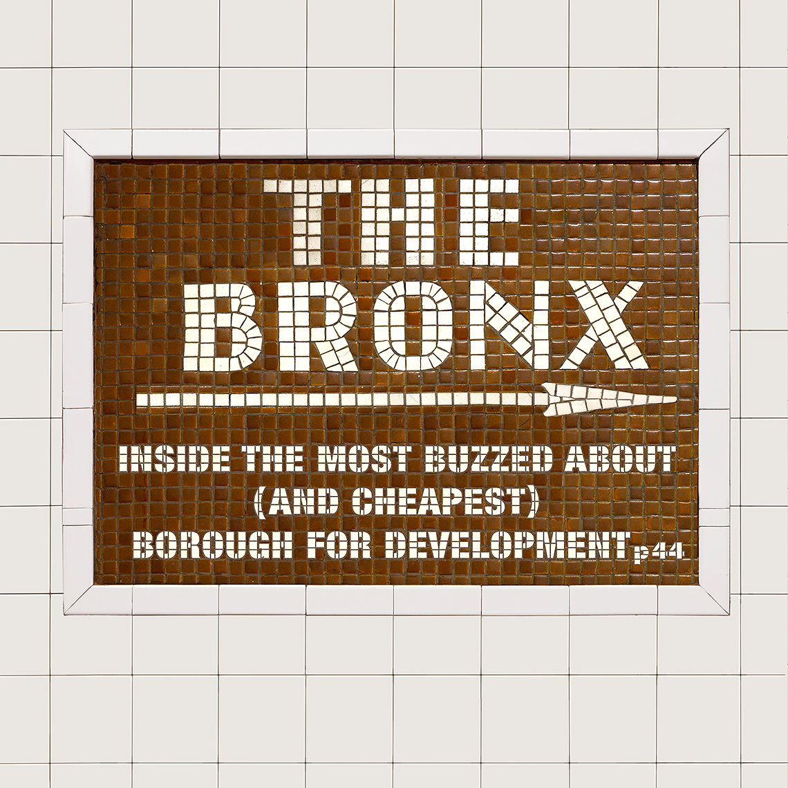 Bronx business subway sign photo-illustration by John Kuczala