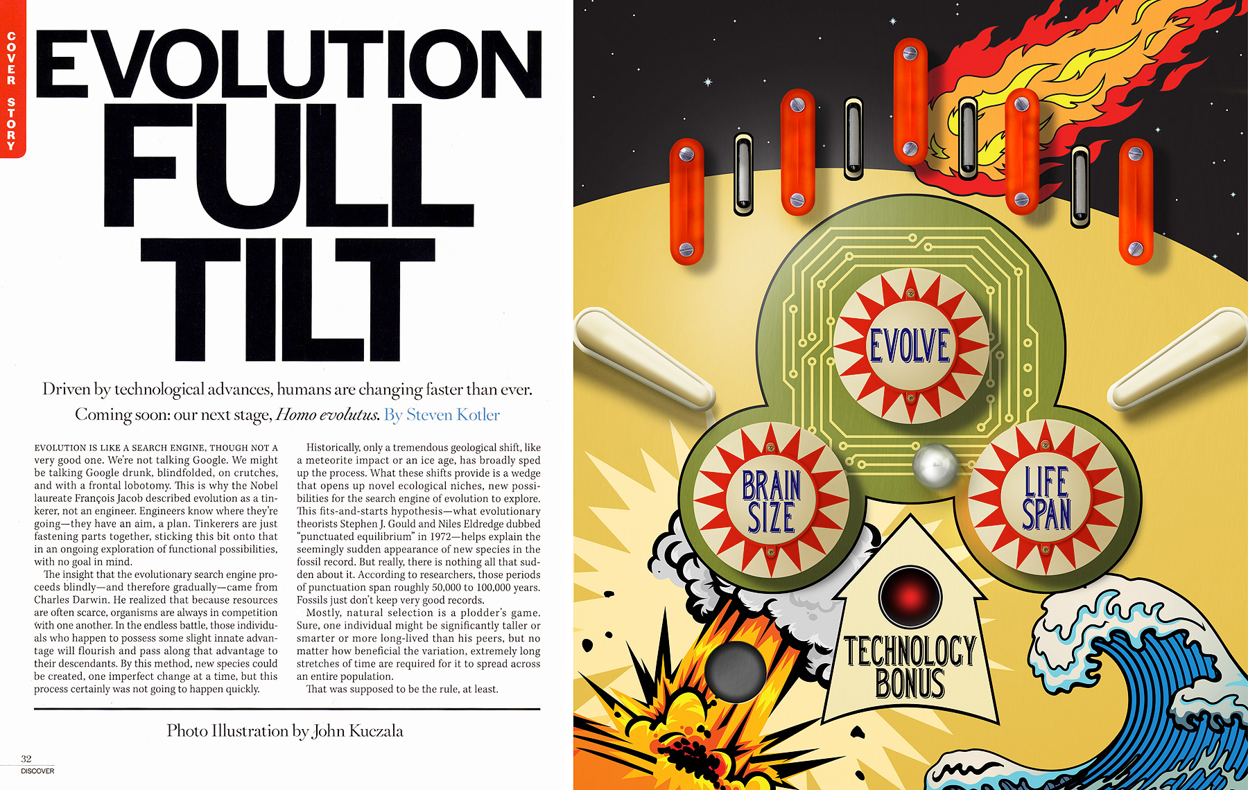 Technology driven evolution photo-illustration by John Kuczala