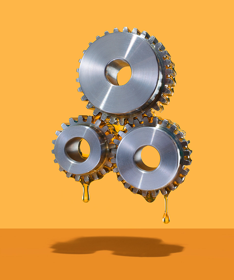 Oiled gears teamwork conceptual photo by John Kuczala
