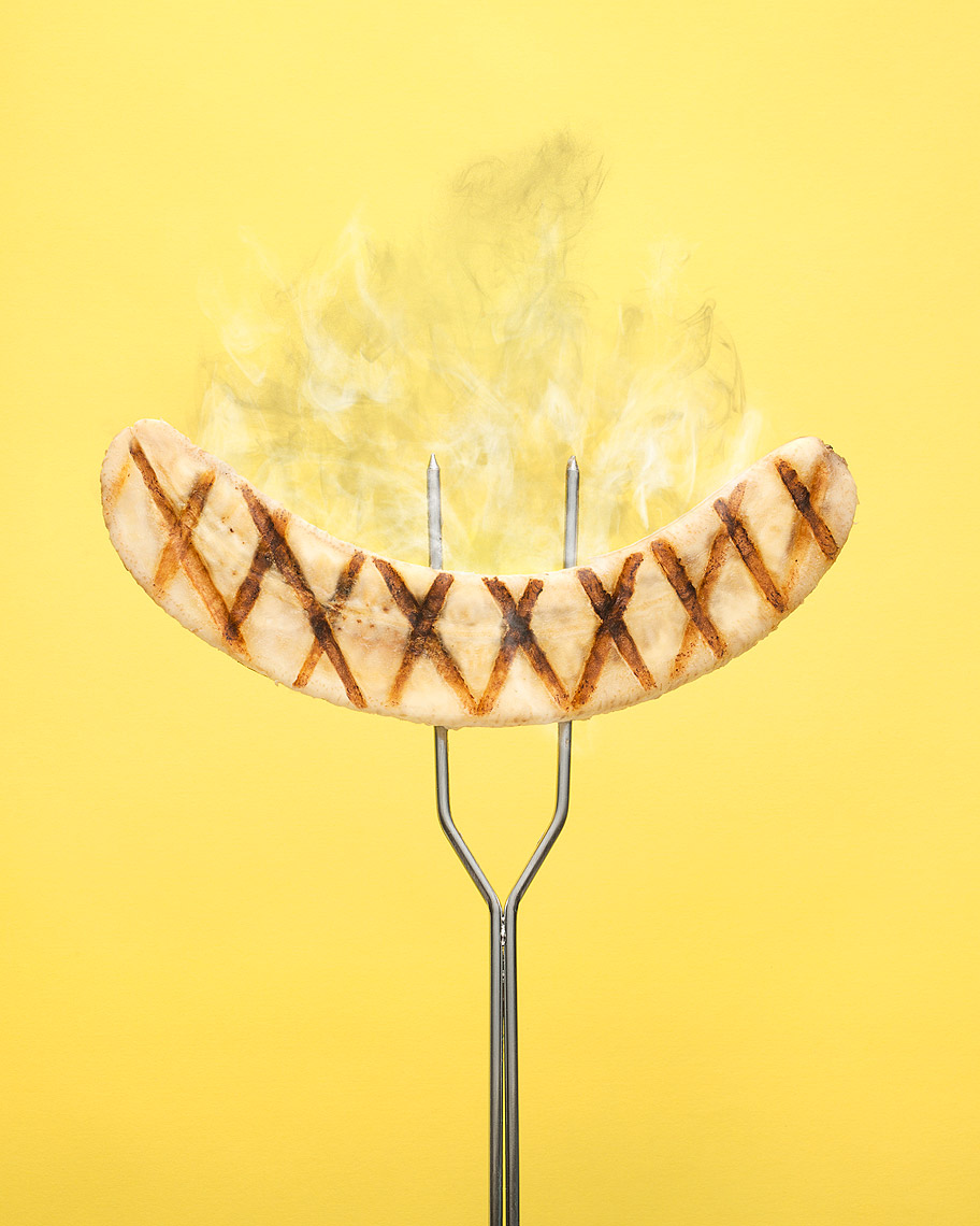 Grilled banana  food photography by John Kuczala