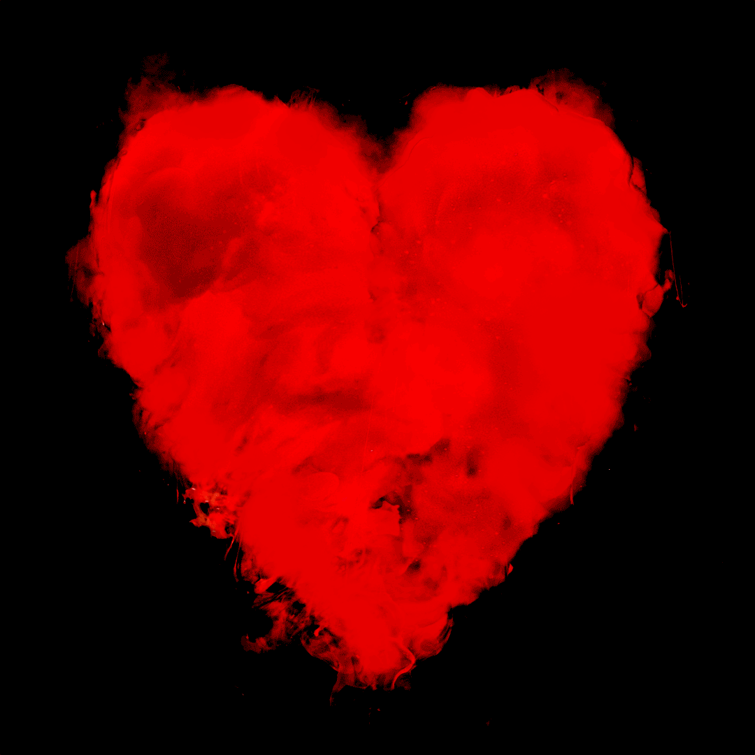 red smoke beating heart animated gif by John Kuczala