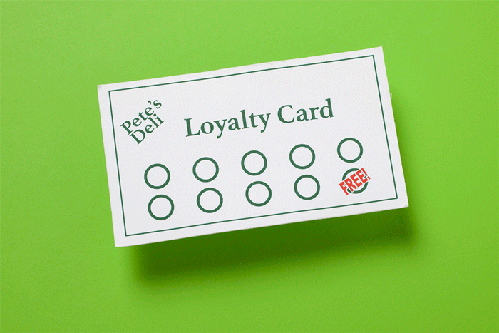 Customer loyalty card animated gif by John Kuczala