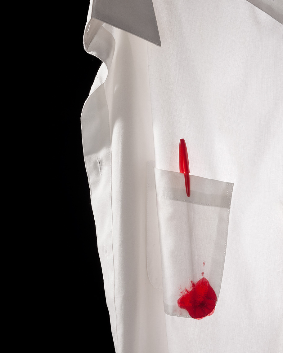 Scary office leaky pen blood by John Kuczala