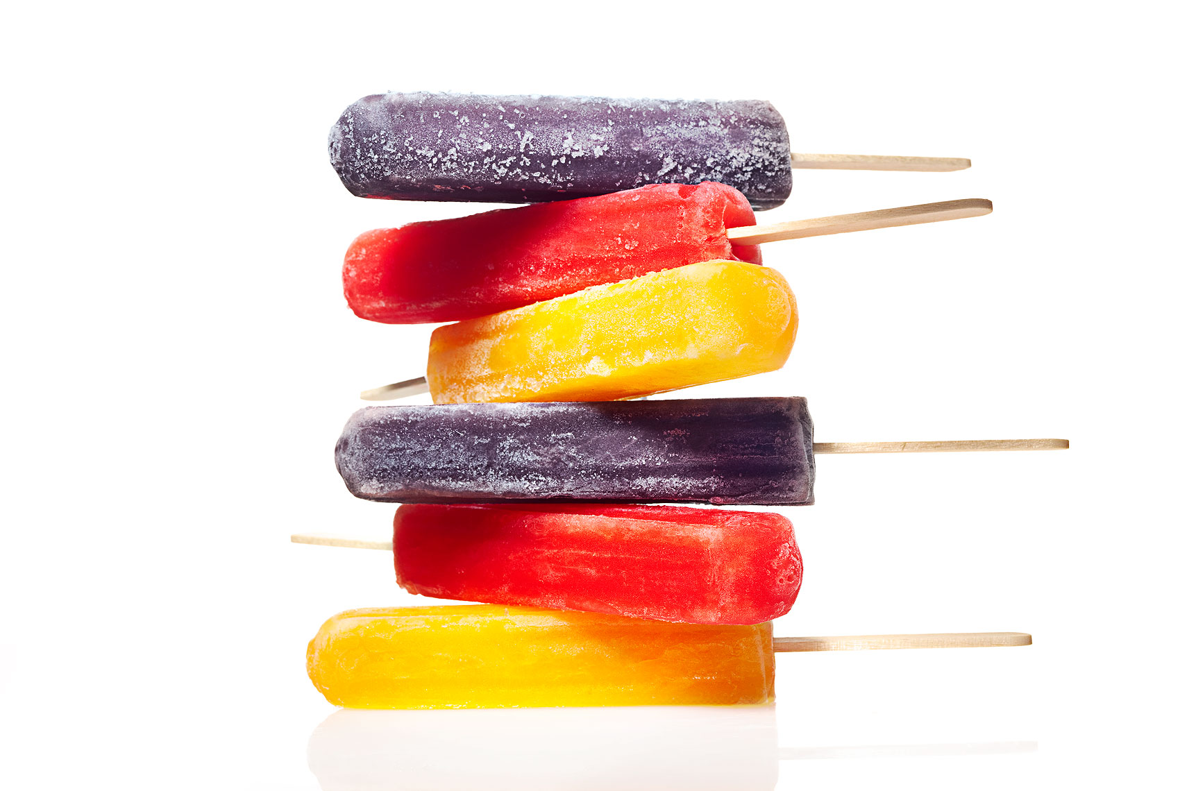 Popsicles flavors food photography by John Kuczala