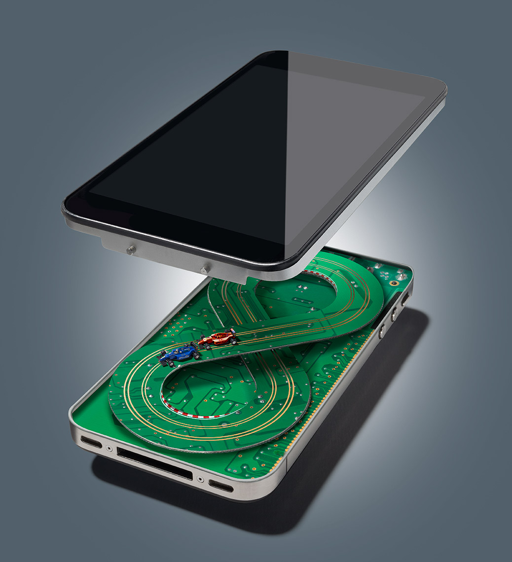Fastest smart phones photo-illustration by John Kuczala
