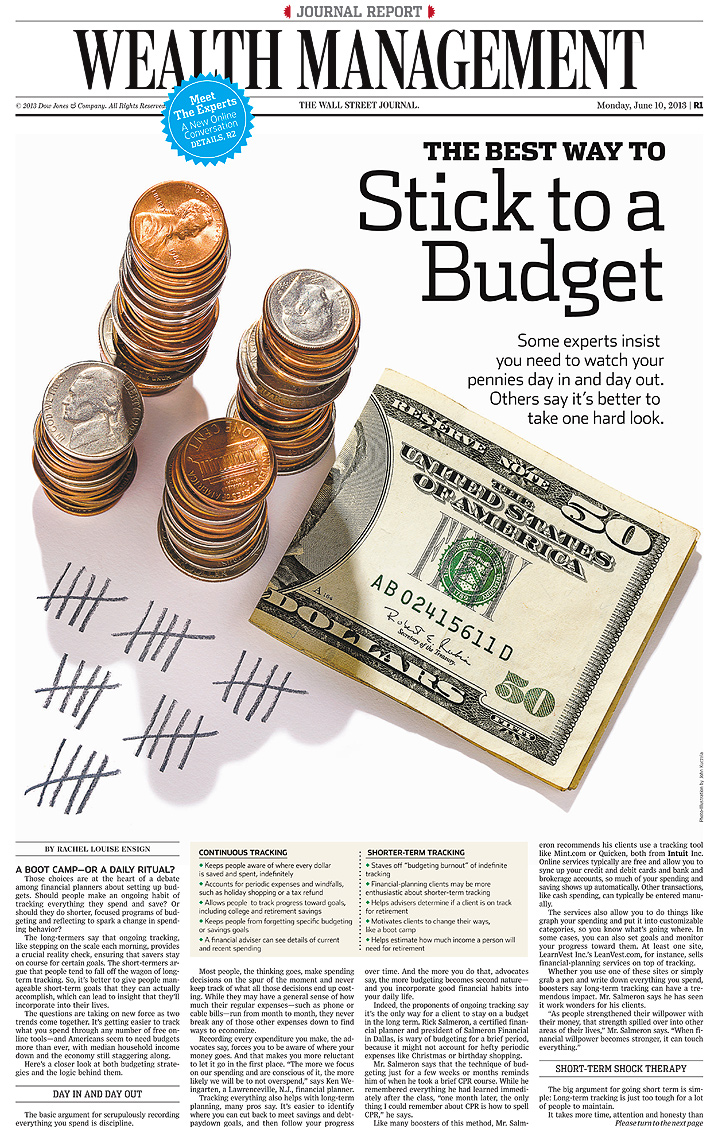 Stick to a budget conceptual photo by John Kuczala