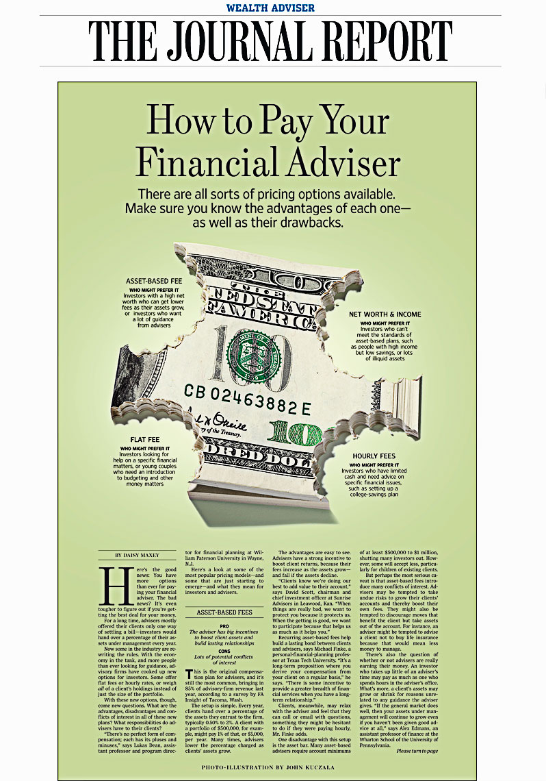 Financial adviser fees photo-illustration by John Kuczala